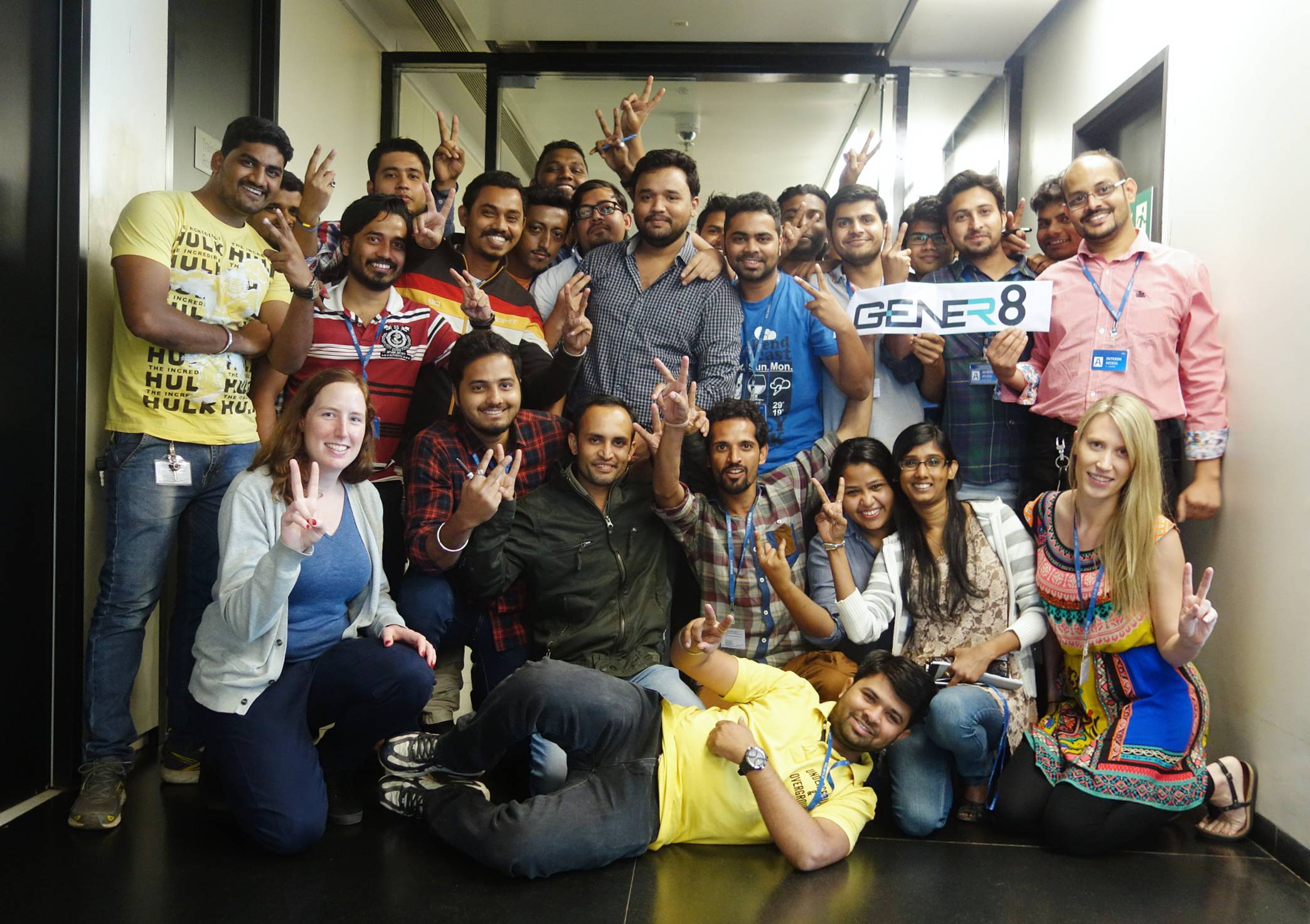 Compositing and paint training cohort at Gener8 India, Week 3, 2015.